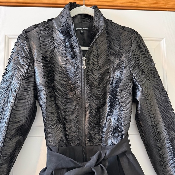 Samuel Dong Zip Up Bubble Hem Dress - Picture 2 of 11